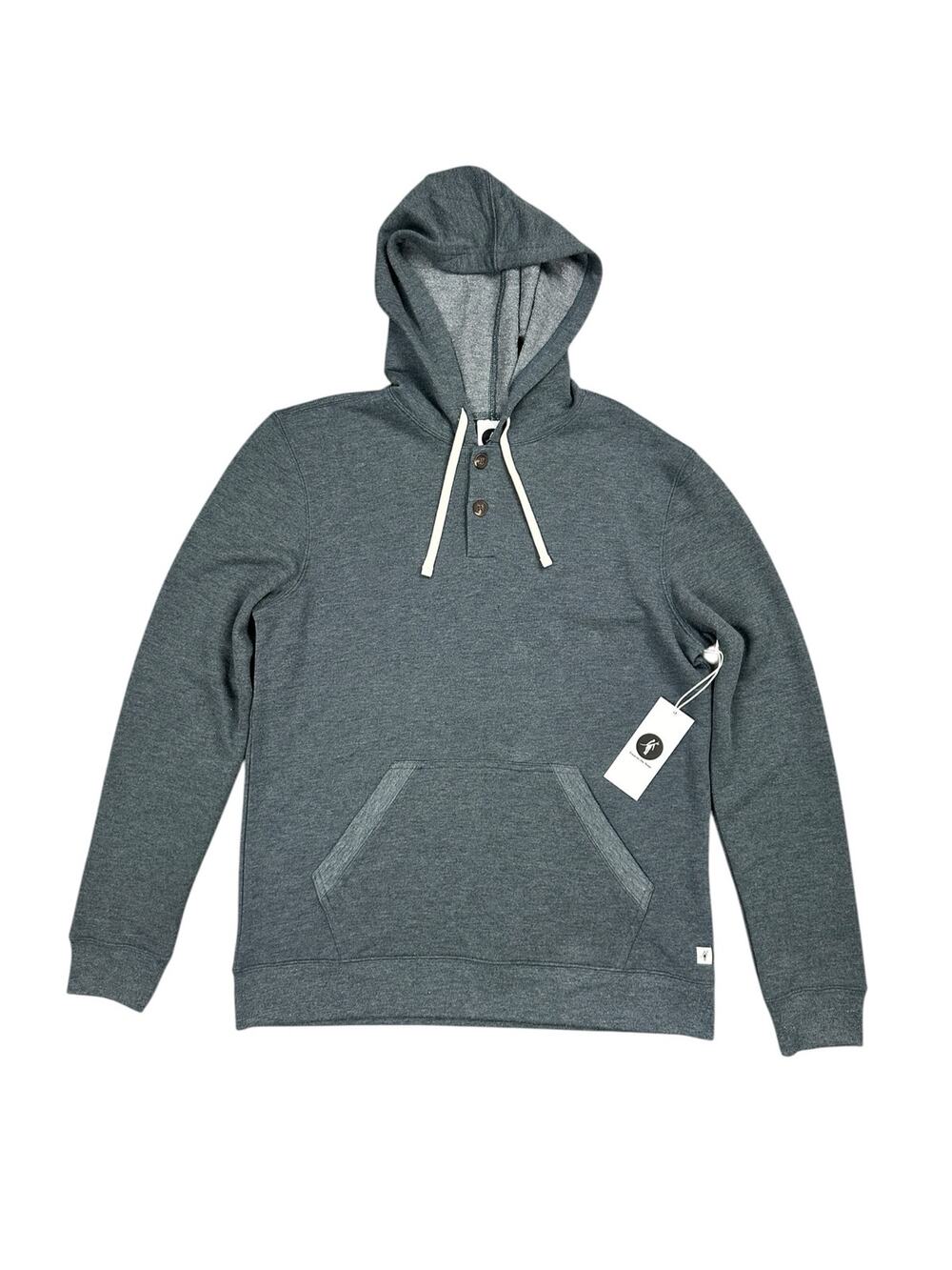 Toes on the Nose Coastal Pullover Soft Henley Hoodie Navy NWT — Size Small